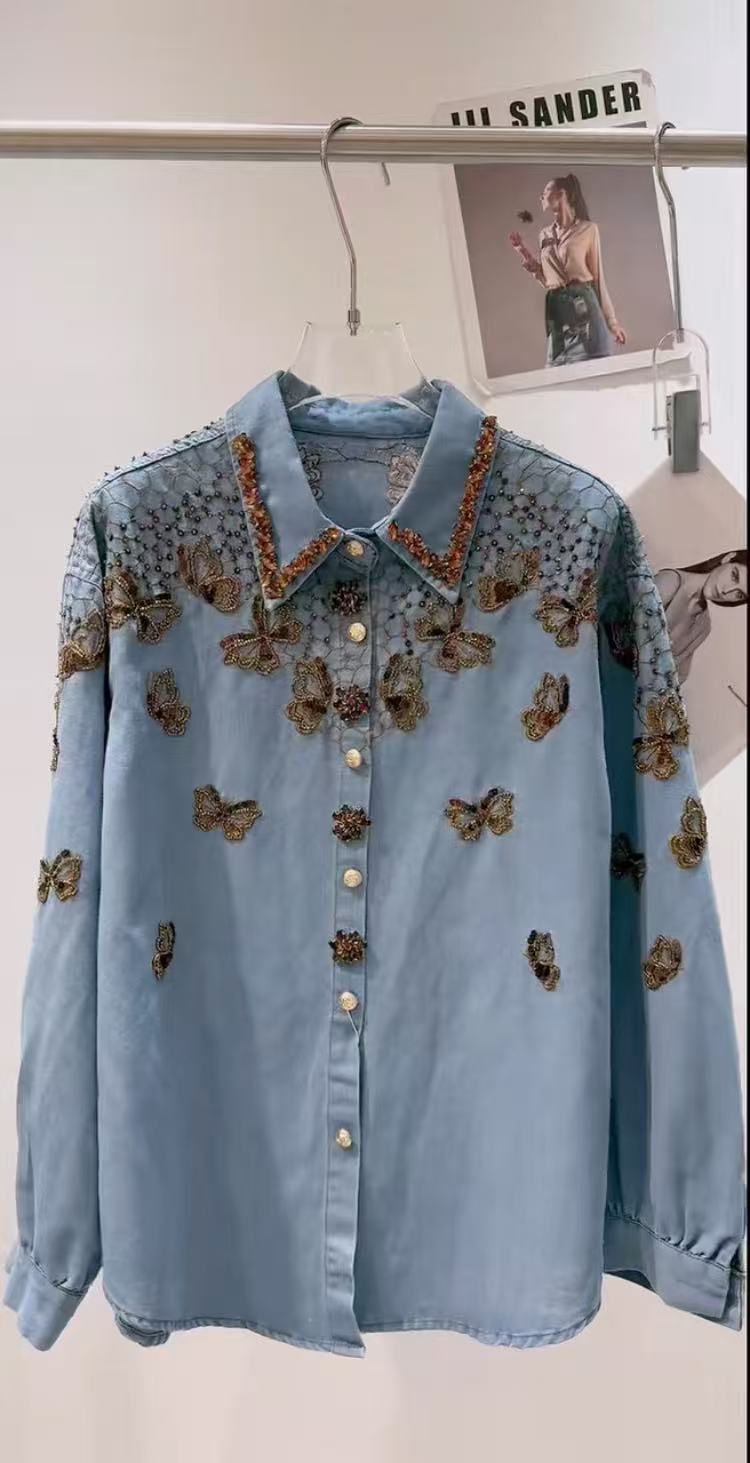 Luxury Style Denim Jacket For  - огляд і ціна Embroidery Jacket Jeans