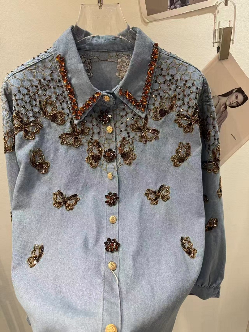 Luxury Style Denim Jacket For  - огляд і ціна Embroidery Jacket Jeans