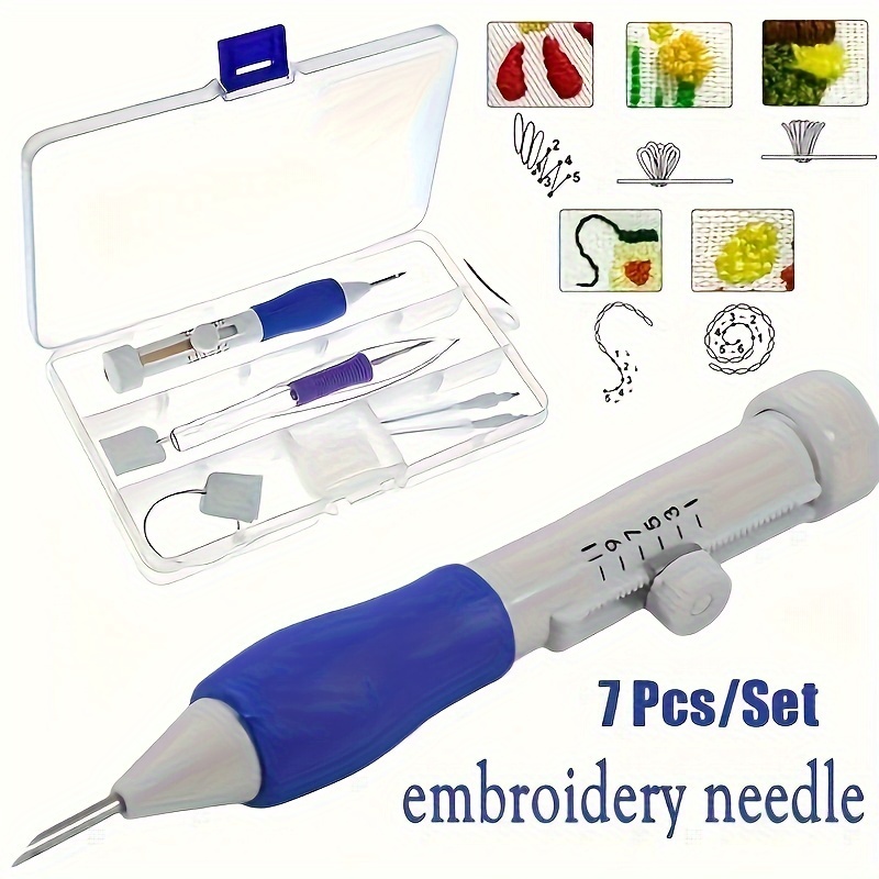 7-Piece Embroidery Punch Needl - огляд і ціна Embroidery Kit Set
