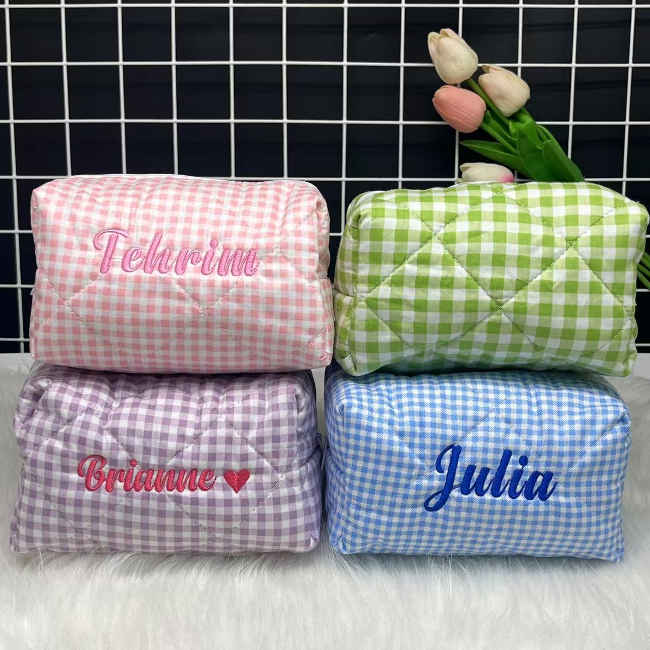 Large Capacity Striped Cosmeti - огляд і ціна Embroidery Logo