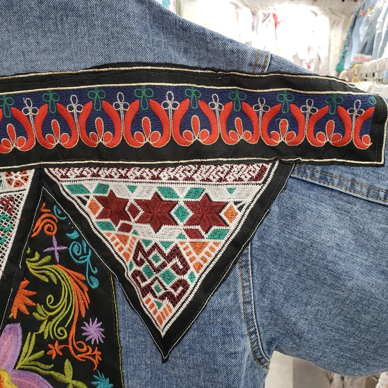 Vintage Blue Embroidery Sequin - огляд і ціна Embroidery Jacket Jeans